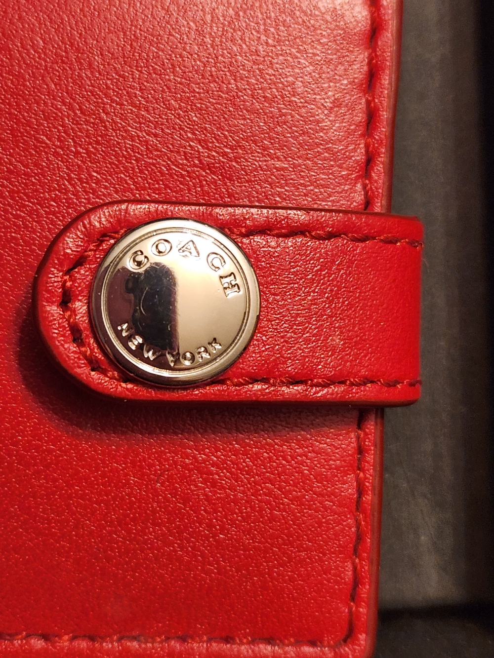 Coach Red Leather Keychain - Picture 4 of 11